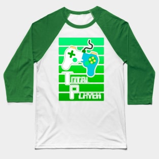 Green Total Player Gamer Design Baseball T-Shirt